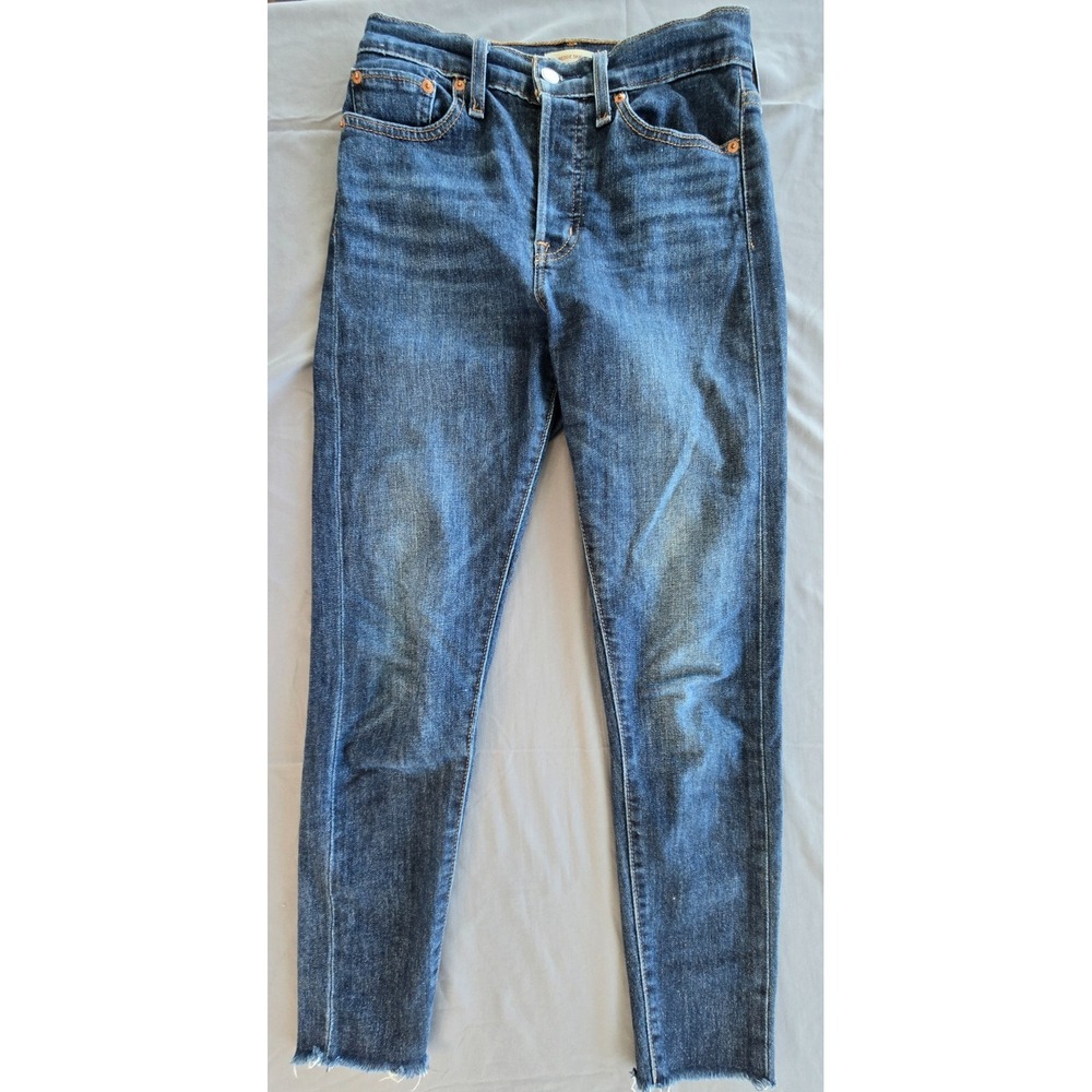 Levis Jeans Womens 27 Wedgie Skinny High Rise Button Fly Denim 27 Y2K Preppy